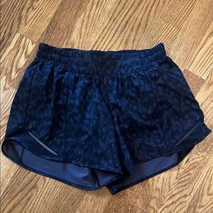 Lululemon Athletica Black Patterned Athletic Shorts